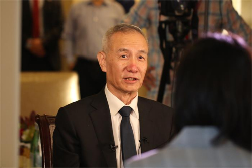 Chinese Vice-Premier Liu He, a special envoy of President Xi, talks to the media on Saturday after conducting constructive consultations with the U.S. team in Washington on Thursday and Friday. (Photo by Zhao Huanxin / China Daily) Chinese Vice-Premier Liu He, a special envoy of President Xi, talks to the media on Saturday after conducting constructive consultations with the U.S. team in Washington on Thursday and Friday. (Photo by Zhao Huanxin / China Daily)